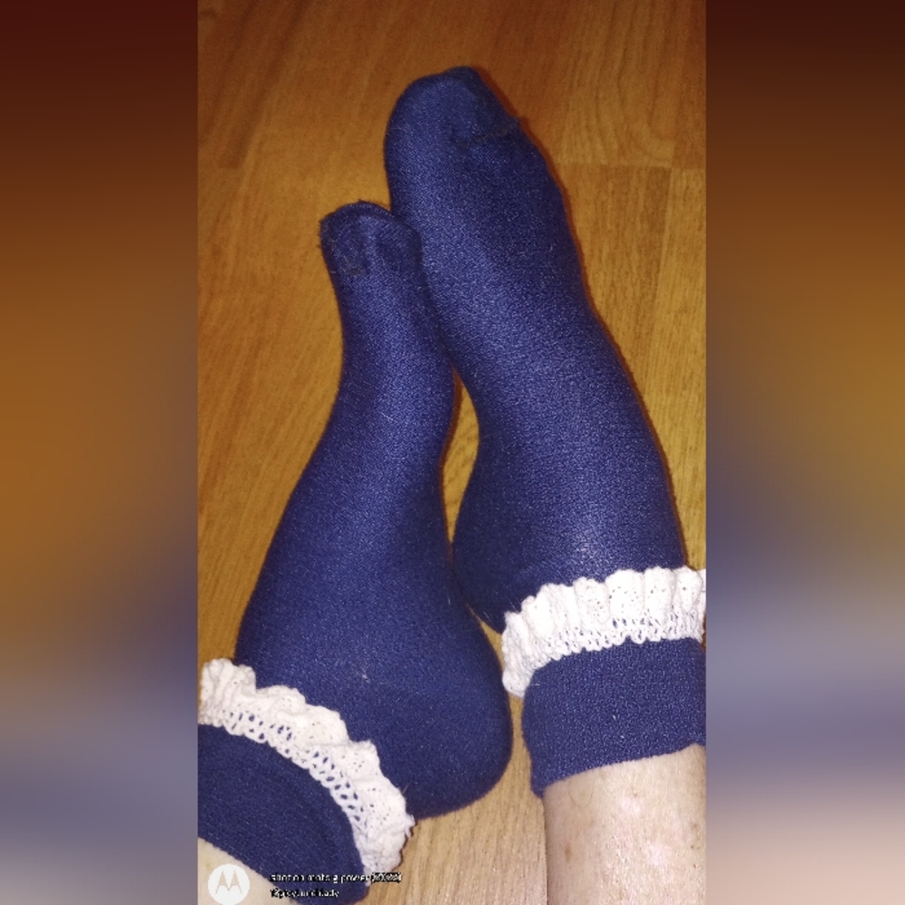 Blue Baby Doll Girly Socks. Pre-owned